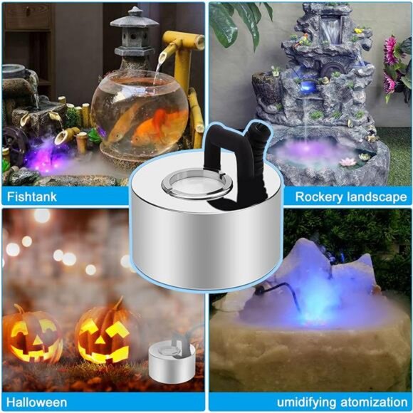 350ml/H Mist Maker Metal Fogger Atomizer for Water Fountain Pot Rockery Sink - Picture 5 of 7